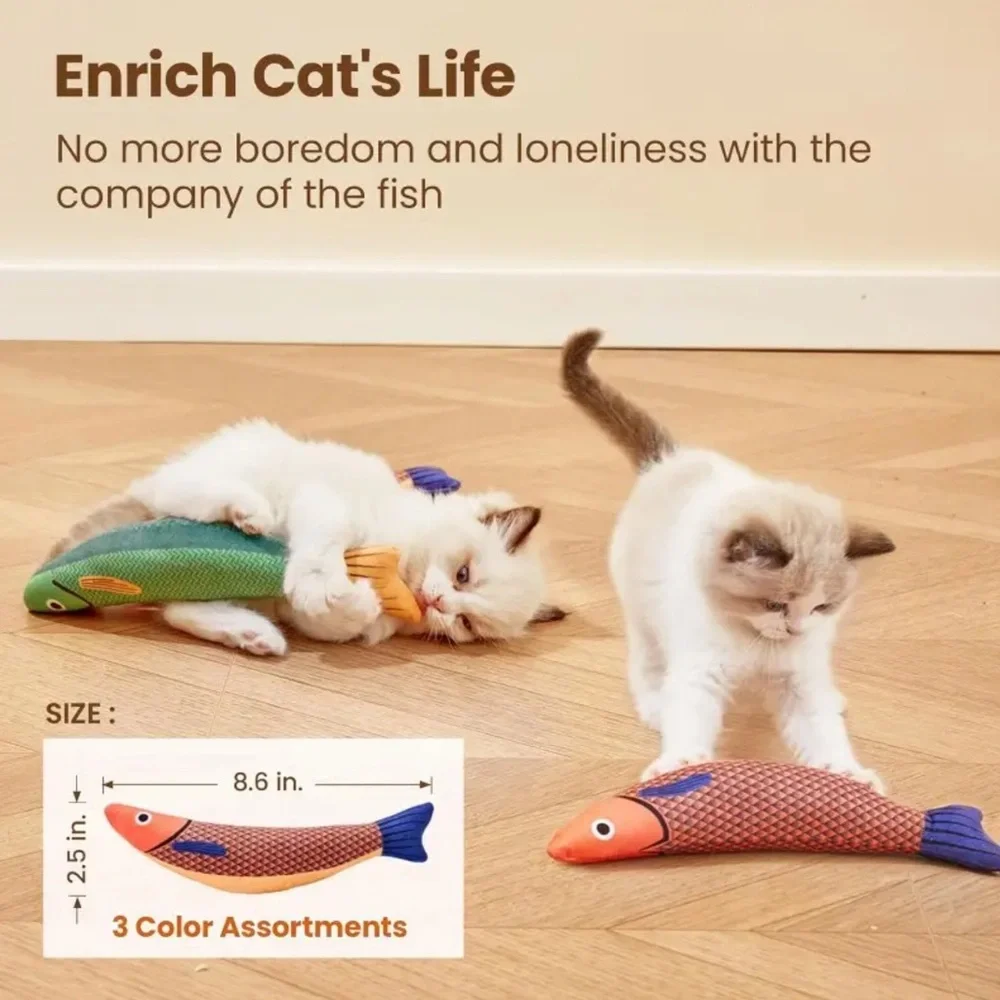 Ultra-Soft Crinkle Sound Cat Saury Fish Toy -Interactive Kicker for Endless Fun